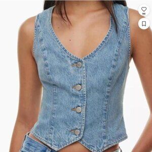 The 90's Mia Denim Vest - Denim Forum